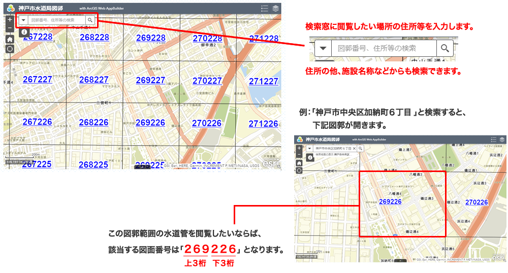 神戸市水道局図郭